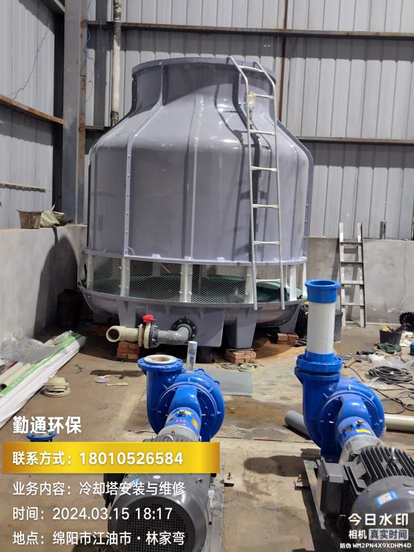 四川绵阳江油150t冷却塔安装现场